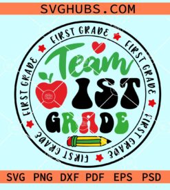 Team first grade retro svg