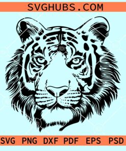 Tiger head clipart svg