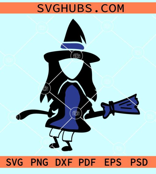 Witch On A Broom svg