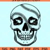 Baseball Halloween skull svg, baseball skull svg, Halloween shirt png
