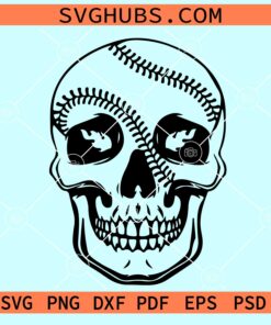 Baseball Halloween skull svg, baseball skull svg, Halloween shirt png