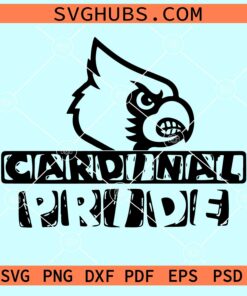 Cardinal pride svg, Cardinal Mascot SVG, Mascot svg, team spirit shirt svg, Cardinals SVG