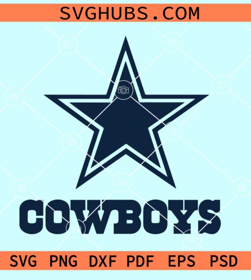 Dallas Cowboys logo SVG, Dallas Cowboys SVG, Dallas Cowboys star SVG, Go Cowboys SVG