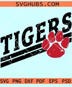 Distressed Tigers svg, Tigers grunge svg, Tigers SVG, Tigers football SVG, Tigers football paw svg