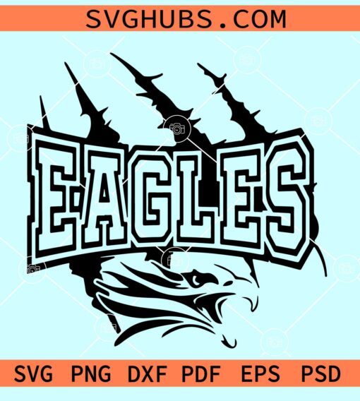 Eagles Mascot svg, Philadelphia Eagles claws svg, Eagles Svg, Eagle Mascot Sports Svg