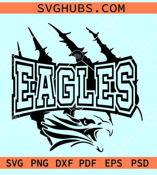 Eagles Mascot svg, Philadelphia Eagles claws svg, Eagles Svg, Eagle Mascot Sports Svg