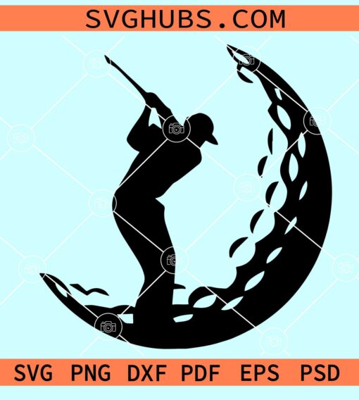 Golf silhouette svg, golf club svg, golf player logo svg, golf player svg, Golf Ball Silhouette