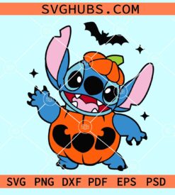 Halloween Stitch SVG, Disney Halloween svg, Stitch With Pumpkin Svg, Halloween Svg