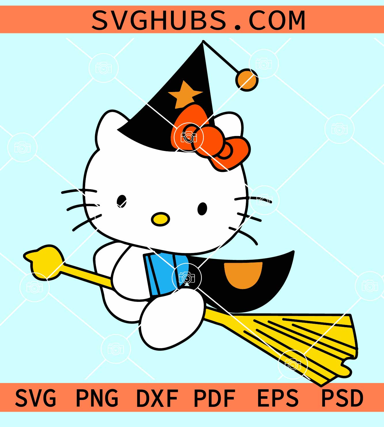 Hello Kitty Witch Svg, Hello kitty Halloween svg, Disney Halloween svg