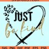 Just be kind heart SVG, leopard cheetah print svg, bee kind shirt svg