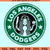 Los Angeles Dodgers Starbucks SVG, Baseball Starbucks Cup SVG, Los Angeles Dodgers SVG