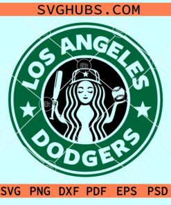 Los Angeles Dodgers Starbucks SVG, Baseball Starbucks Cup SVG, Los Angeles Dodgers SVG