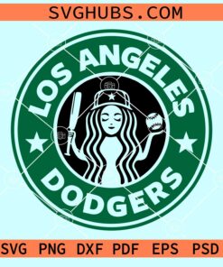 Los Angeles Dodgers Starbucks SVG, Baseball Starbucks Cup SVG, Los Angeles Dodgers SVG