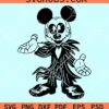 Mickey Jack Skellington svg, Halloween svg, Jack Skellington mickey head svg