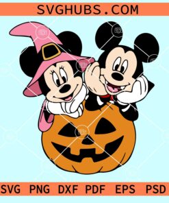Mickey and Minnie pumpkin SVG, Mickey and Minnie Halloween svg