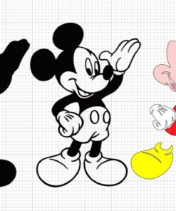 Mickey mouse layered svg