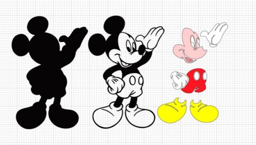 Mickey mouse layered svg