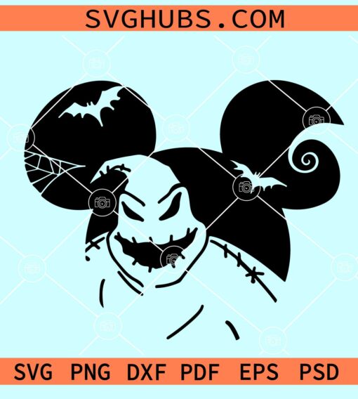 Oogie Boogie Mickey Mouse svg, Mickey ears Oogie Boogie svg