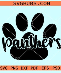 Panthers paw print svg, team spirit svg, Panthers paw svg, paw shirt svg
