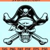 Pirate skull and crossbones SVG, Pirate Skull Flag svg, car décor svg