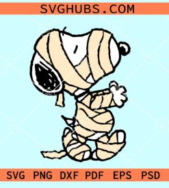 Snoopy Mummy Halloween Svg, Snoopy Mummy Svg, Mummy Halloween svg