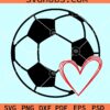 Soccer ball with heart SVG, Soccer Ball SVG, Soccer Heart SVG, Love soccer svg