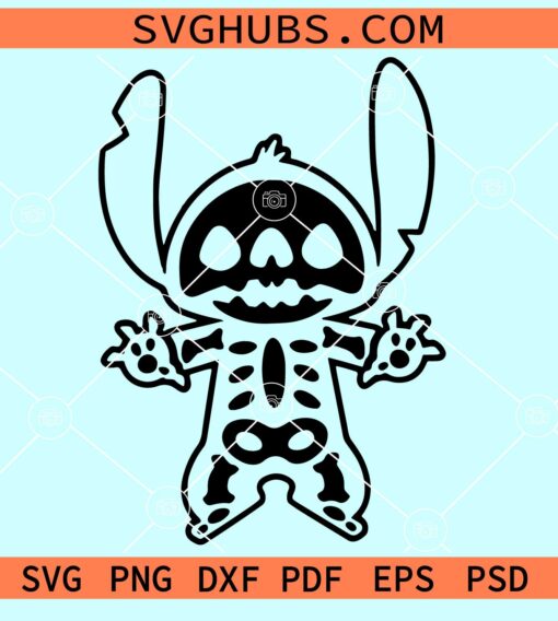 Stitch skeleton svg, Stitch Halloween skeleton svg, Stitch Halloween svg