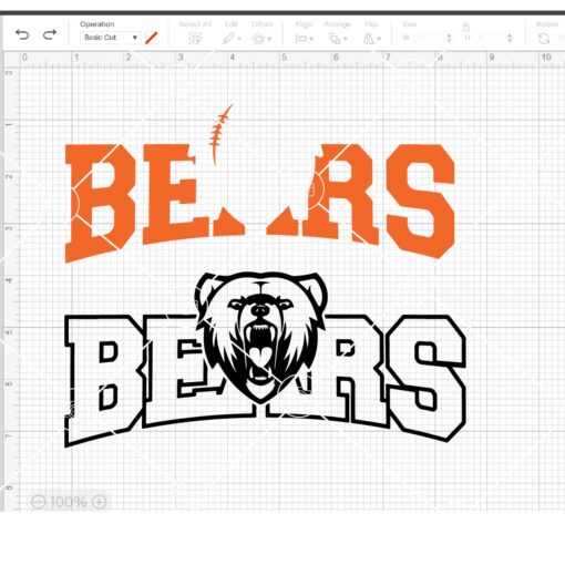 Bears football SVG