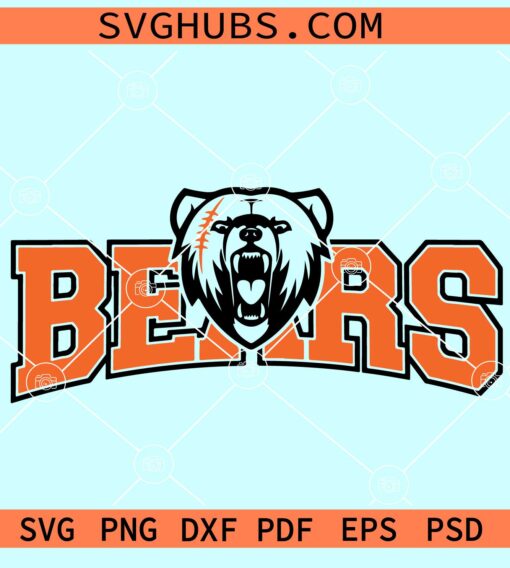 Bears pride football SVG, Bears football SVG, Chicago Bears Football SVG