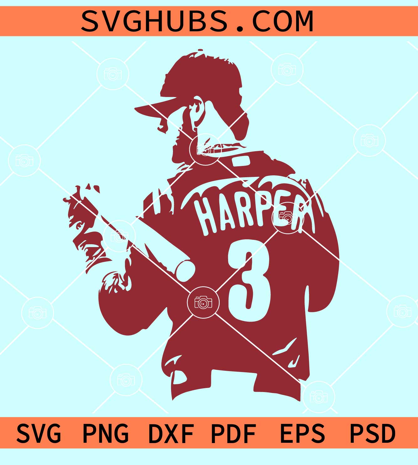 Bryce Harper SVG, Baseball player SVG, Phillies SVG, Philadelphia Phillies SVG