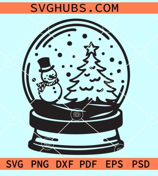 Christmas snow globe SVG, Snow Globe SVG, Snow Globe Clipart, Snow Globe Cut File