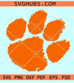 Clemson Tigers paw svg, Clemson Tigers logo svg, Clemson paw svg