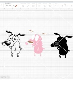 Courage the cowardly dog layerd SVG
