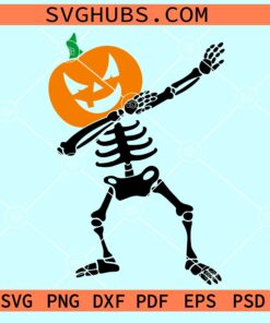 Dabbing Pumpkin Skeleton svg, Dabbing Skeleton svg, Pumpkin face SVG