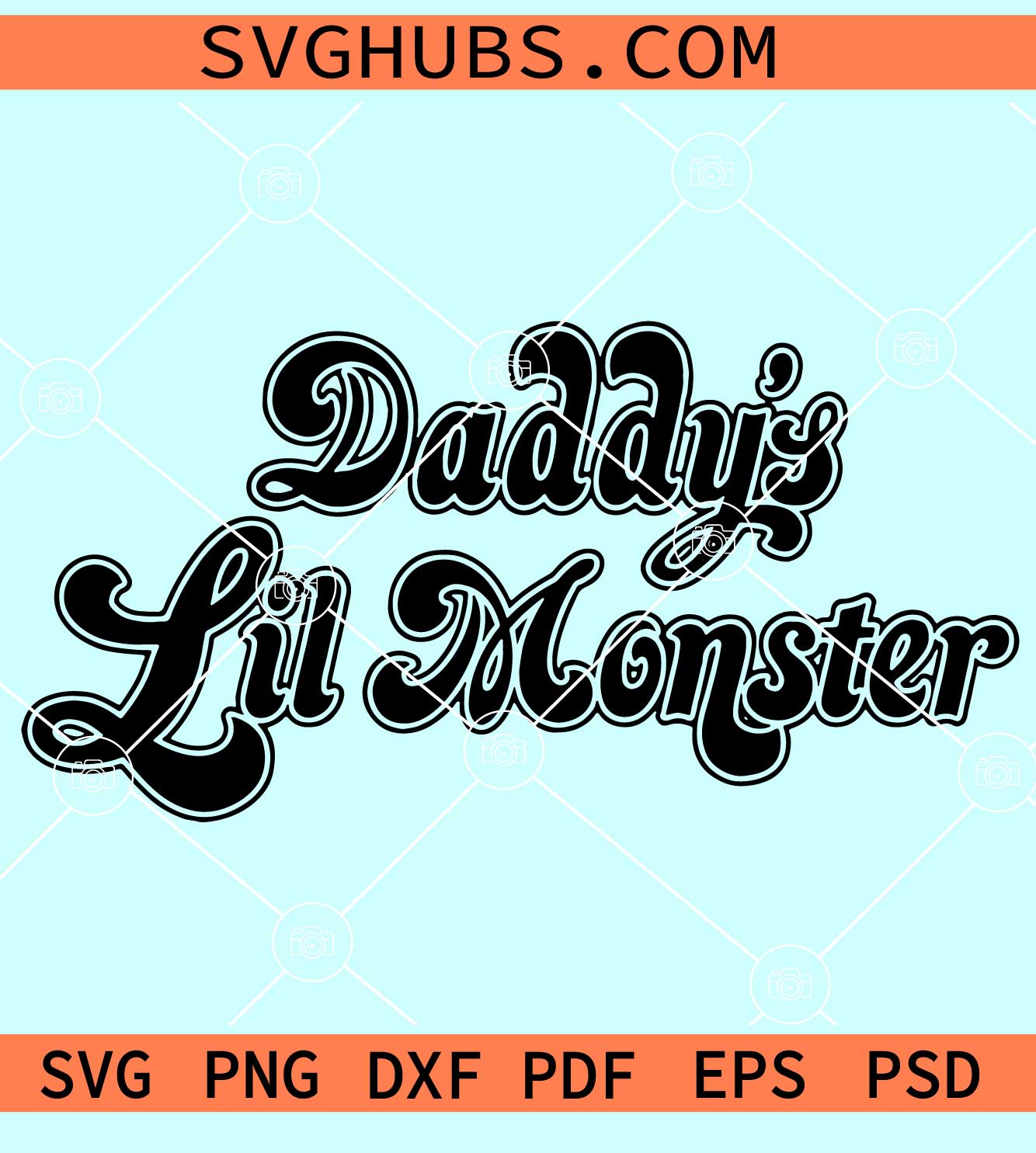 Daddy's Lil Monster svg, Harley Quinn svg, Halloween SVG Vector file