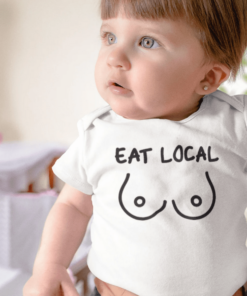 Eat local baby onesie svg