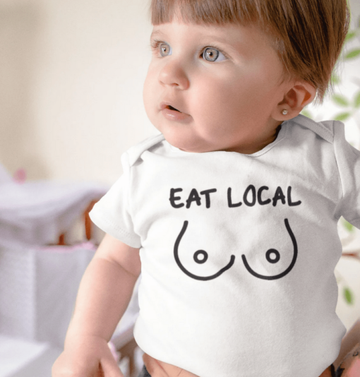 Eat local baby onesie svg