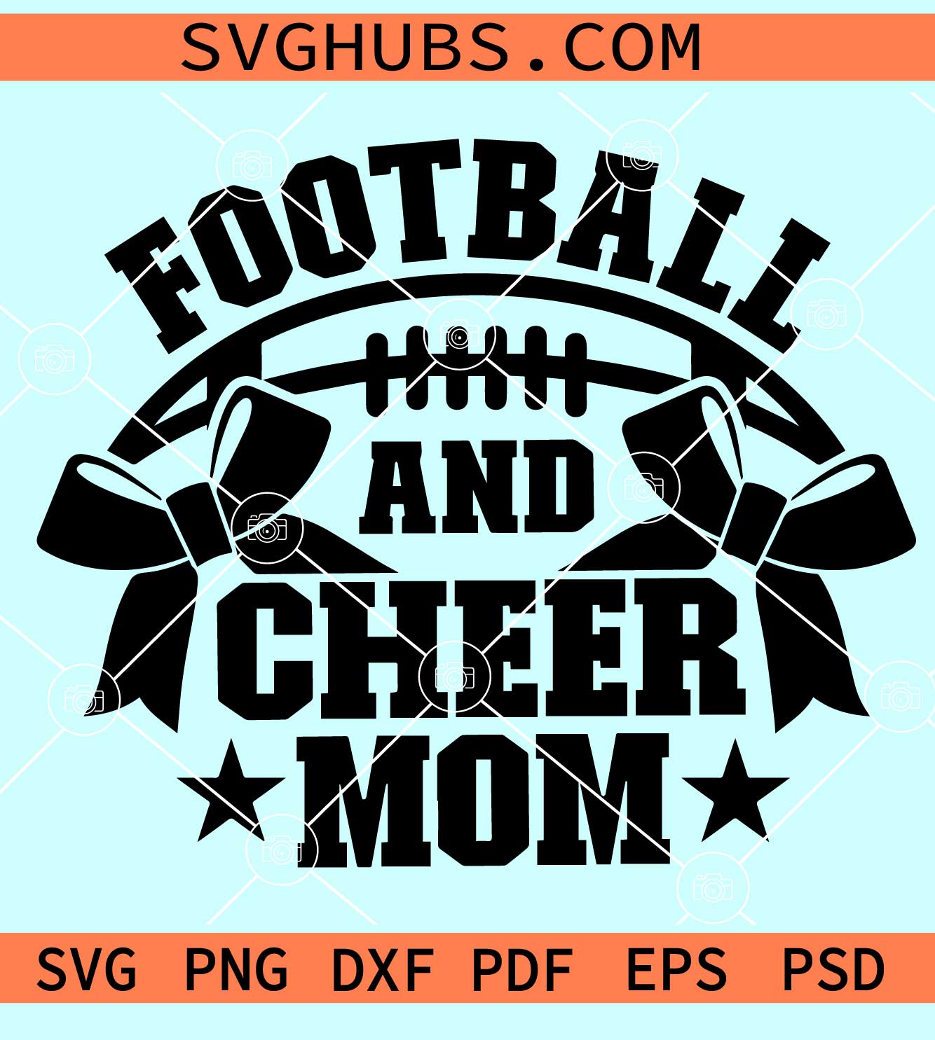 Football and cheer mom SVG