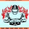 Football player in frames SVG