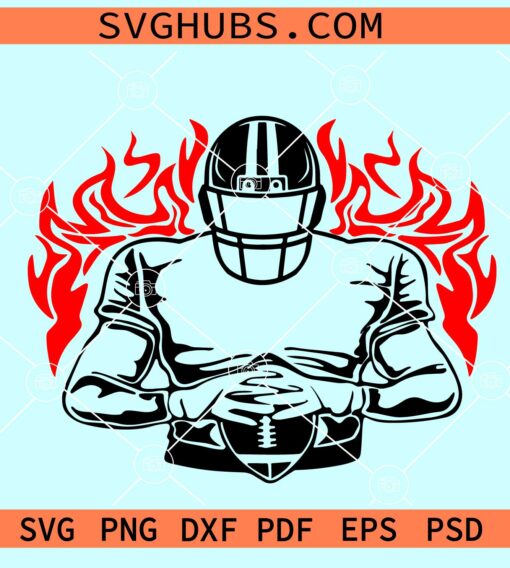 Football player in frames SVG