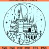 Hogwarts alumni castle svg, HP Hogwarts Alumni SVG, Harry Potter Hogwarts SVG