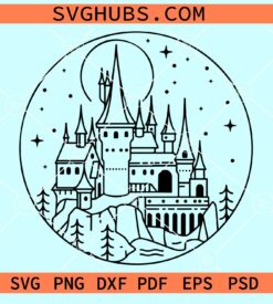 Hogwarts alumni castle svg, HP Hogwarts Alumni SVG, Harry Potter Hogwarts SVG