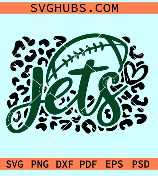 Jets football leopard prints SVG, Jets Football svg, Jets Football Mom svg