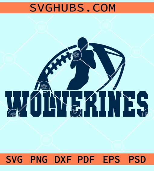 Michigan Wolverines SVG, Football Team svg, NCAA svg, Go Wolverines svg
