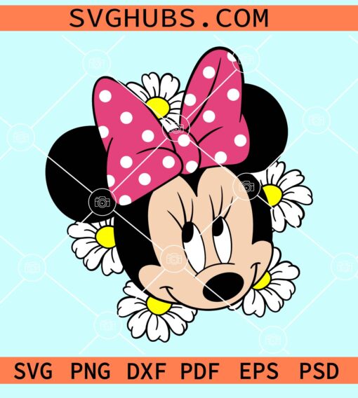 Mickey Mouse with flowers SVG, floral mickey, Mikey mouse sunflower svg, Mickey Mouse svg