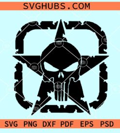 Military Punisher skull svg