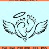 Miscarriage Baby Feet SVG, Miscarriage SVG, Baby Feet SVG, Baby Angel Wings svg
