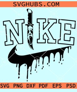 Nike Halloween SVG, Nike Halloween knife svg, Nike drip Halloween svg