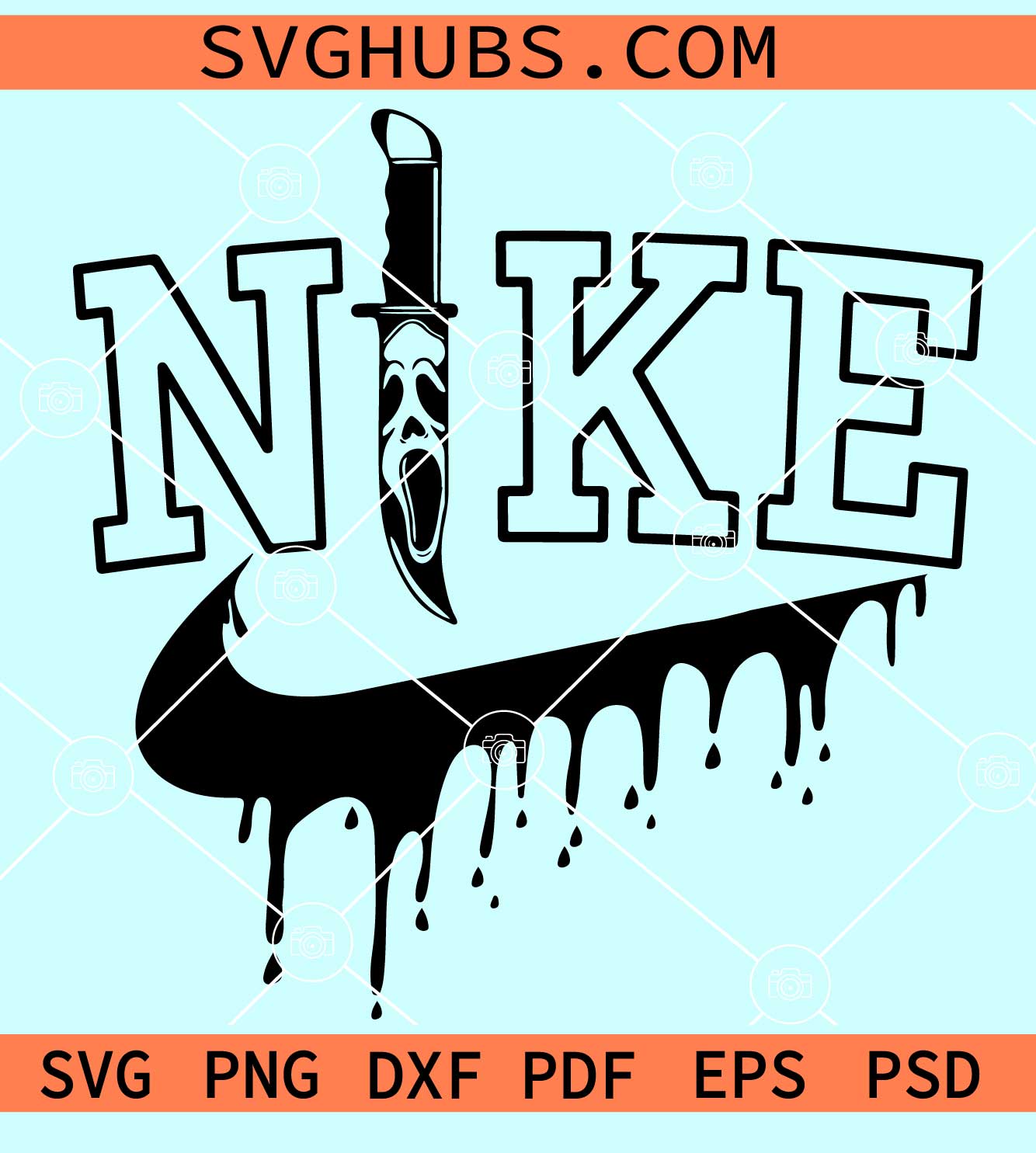 ademen Uitputten Jet Nike Halloween SVG, Nike Halloween knife svg, Nike drip Halloween svg