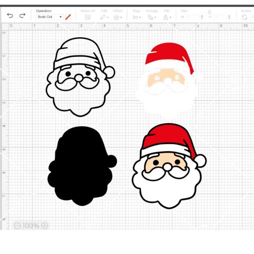 Santa face SVG